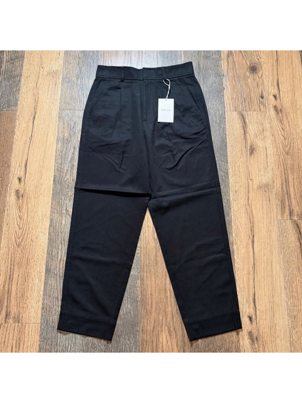 Everlane The Tencel Way High Taper Pant Black Size 4 NWT